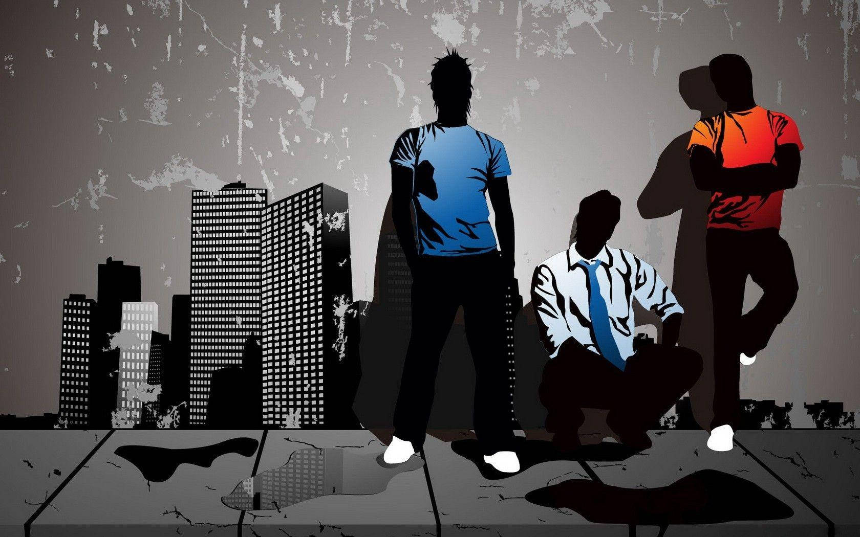 Urban Cool Boy, city skyline, tall buildings, HD Desktop Wallpaper