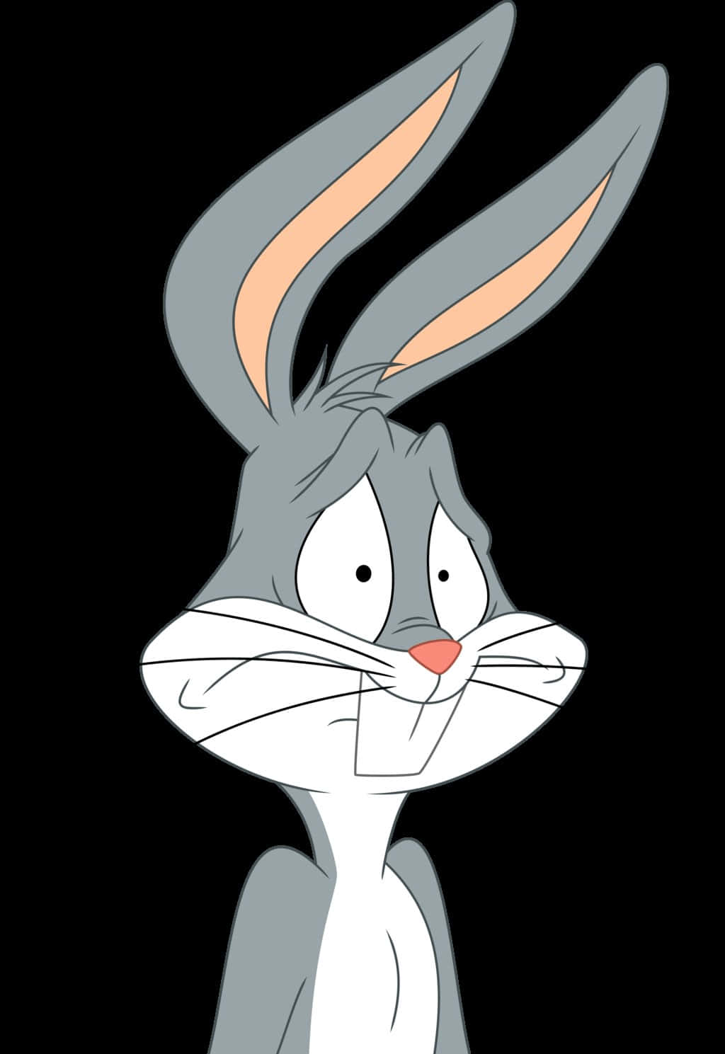 Bugs Bunny, black background, wide eyes, HD Phone Wallpaper