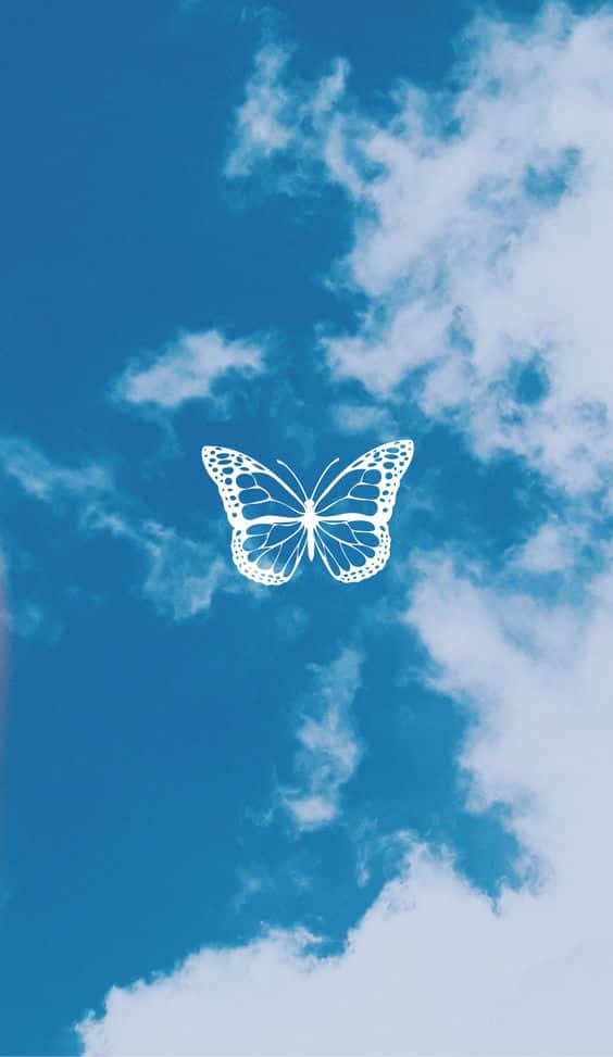 Cool Butterfly, white butterfly, intricate patterns, SD Phone Wallpaper