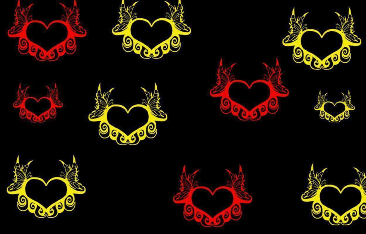 cool butterfly, red, yellow, SD Desktop Wallpaper