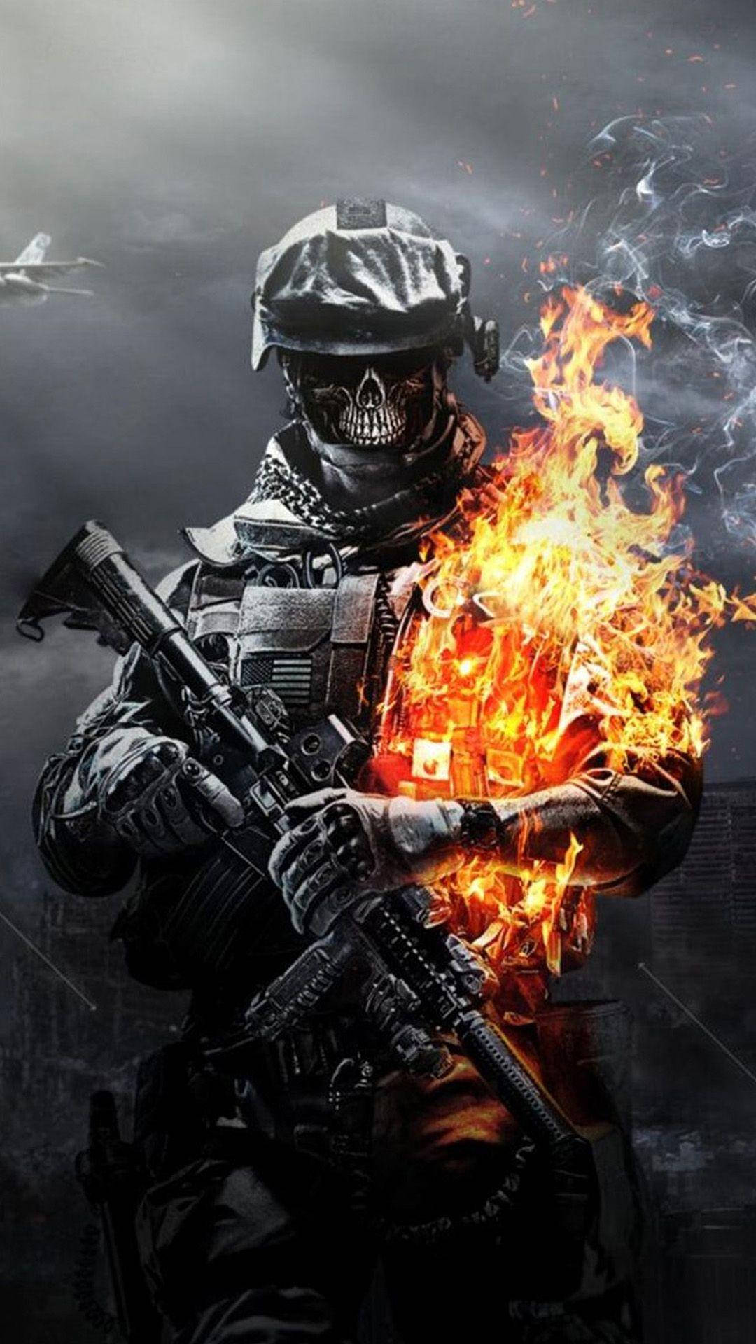 Call Of Duty Modern Warfare, soldier, skull mask, Full HD Phone Wallpaper