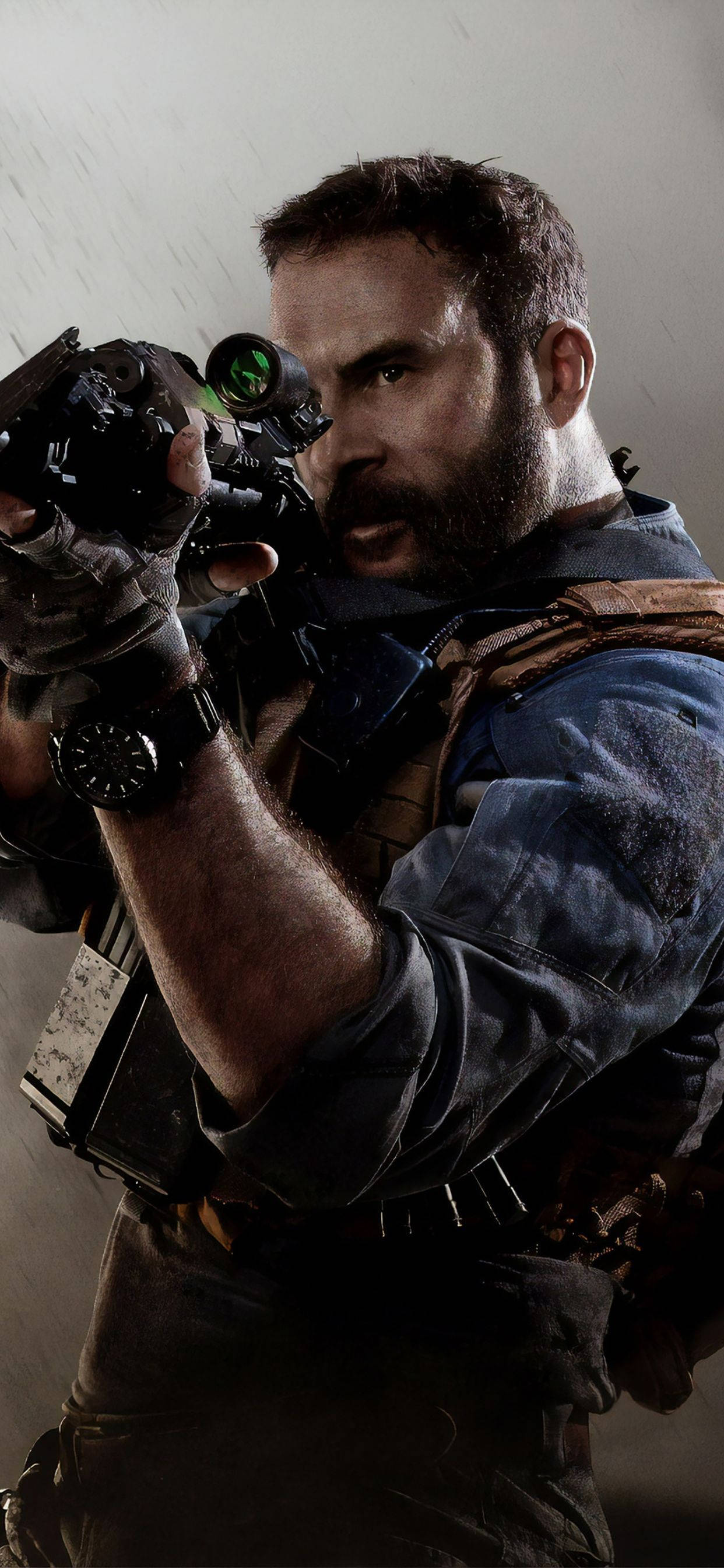 Call Of Duty Modern Warfare, iPhone, laser gun, 2K Phone Wallpaper