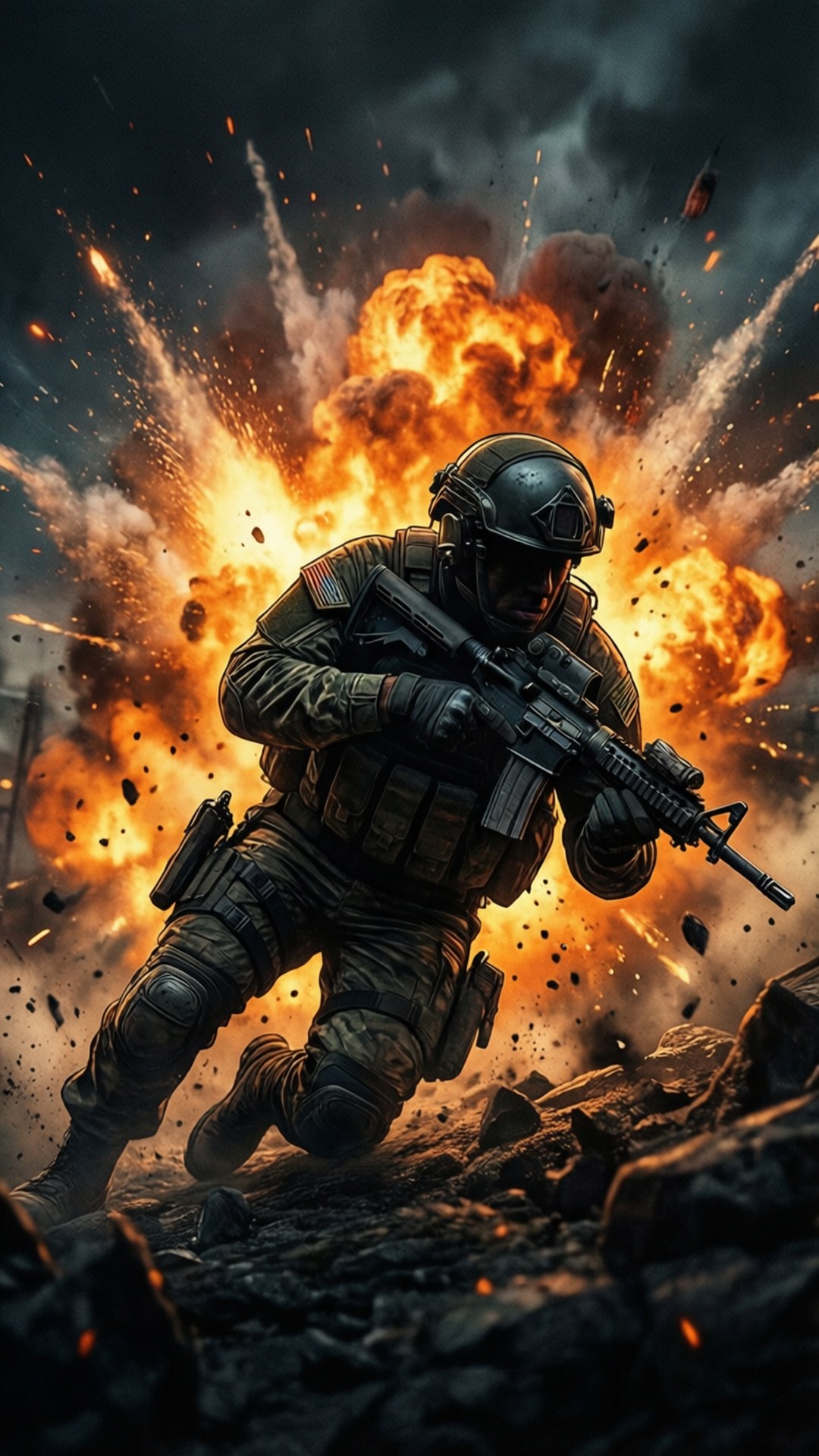 Call of Duty Modern Warfare, soldier, full combat gear, Full HD Phone Wallpaper