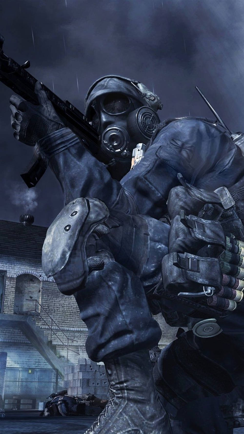 Call Of Duty Modern Warfare, soldier, gas mask, HD Phone Wallpaper