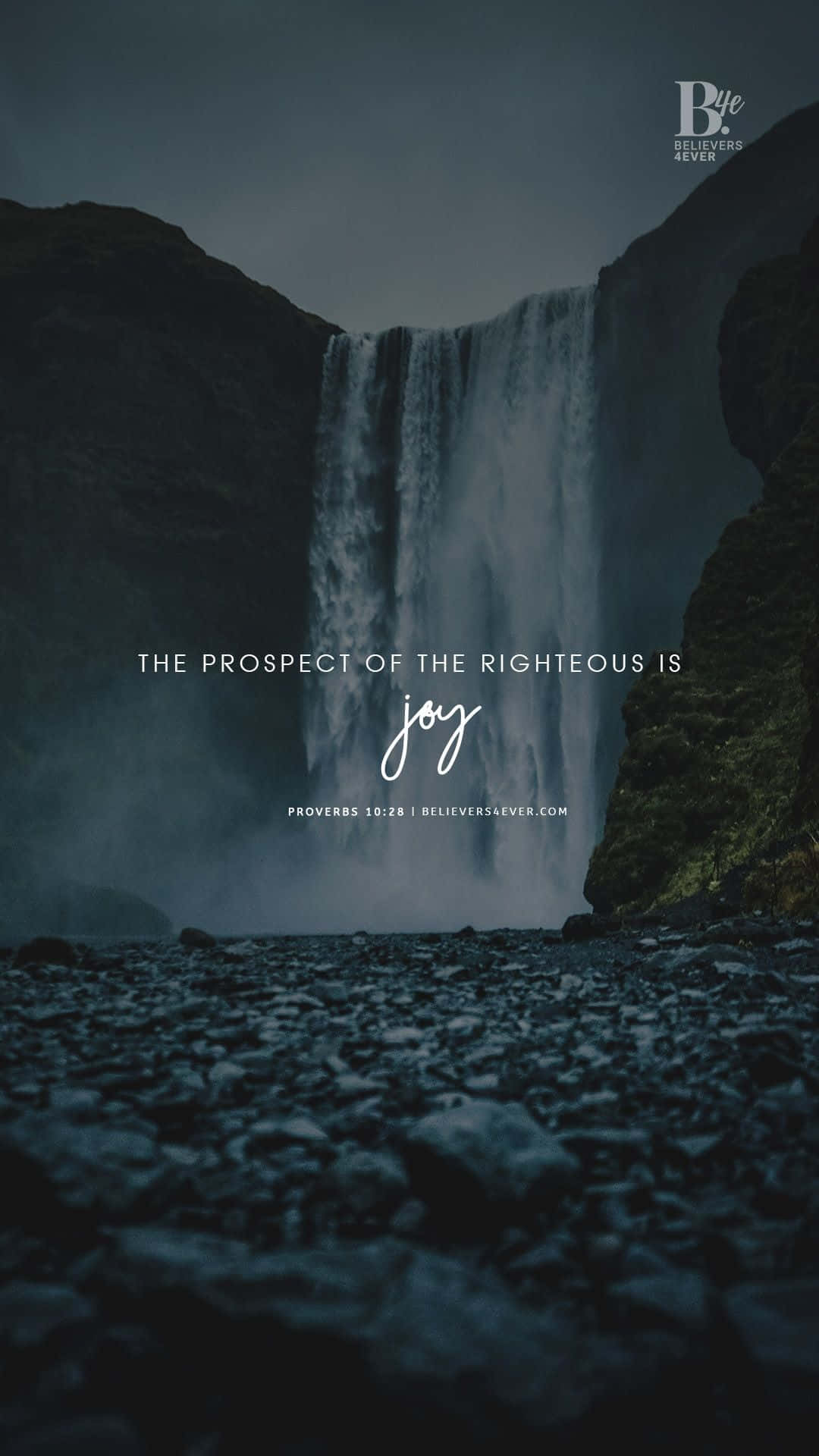 Cool Christian, waterfall, dark cliffs, Full HD Phone Wallpaper