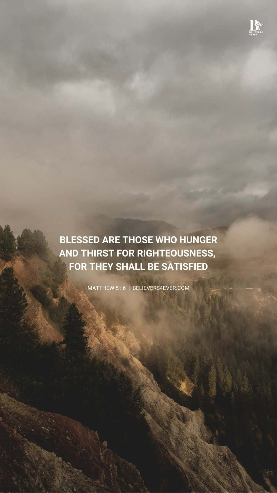 Cool Christian, biblical quote, misty mountain valley, Full HD Phone Wallpaper