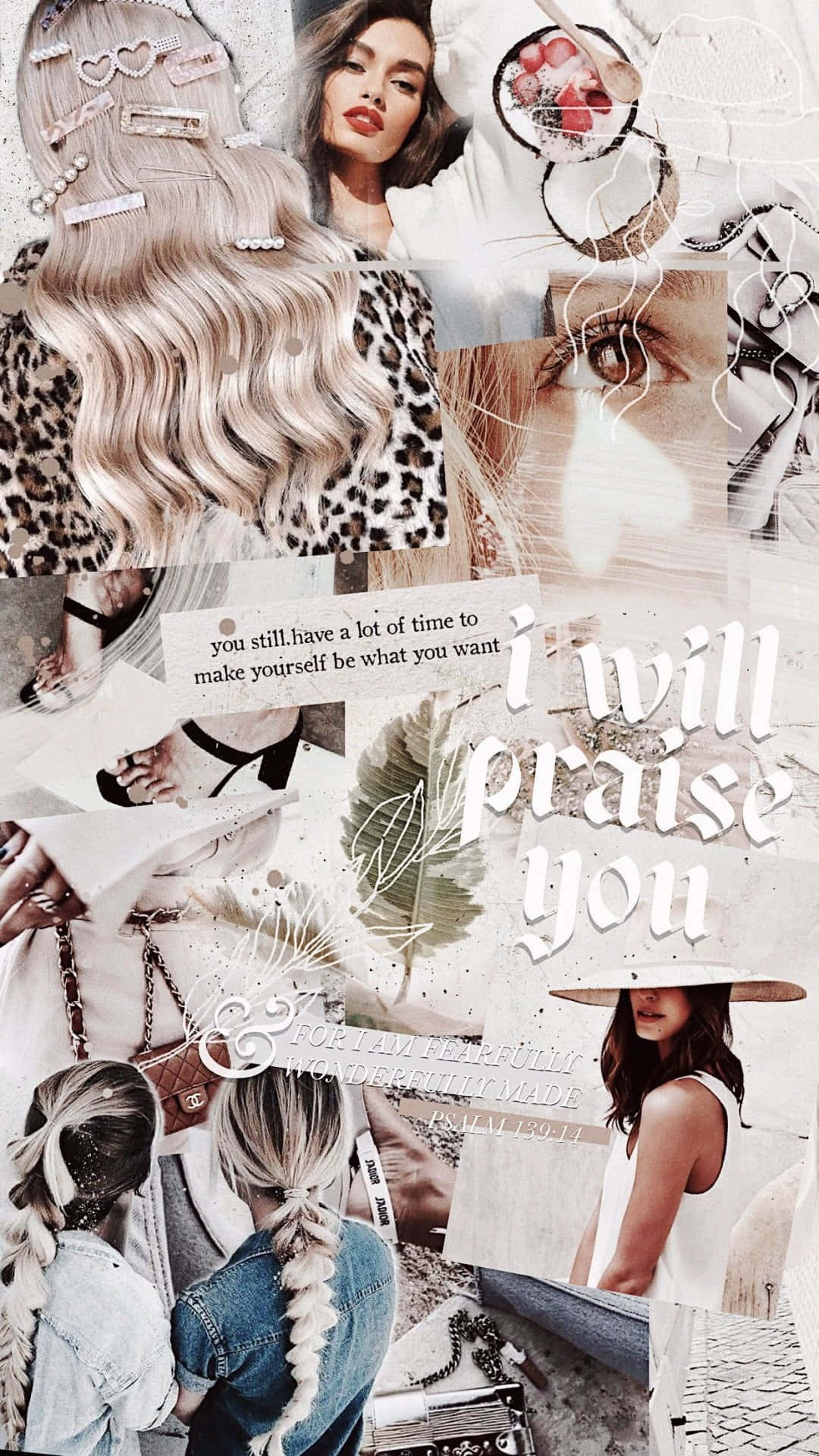 Cool Christian, blonde hair clips, leopard print, Full HD Phone Wallpaper