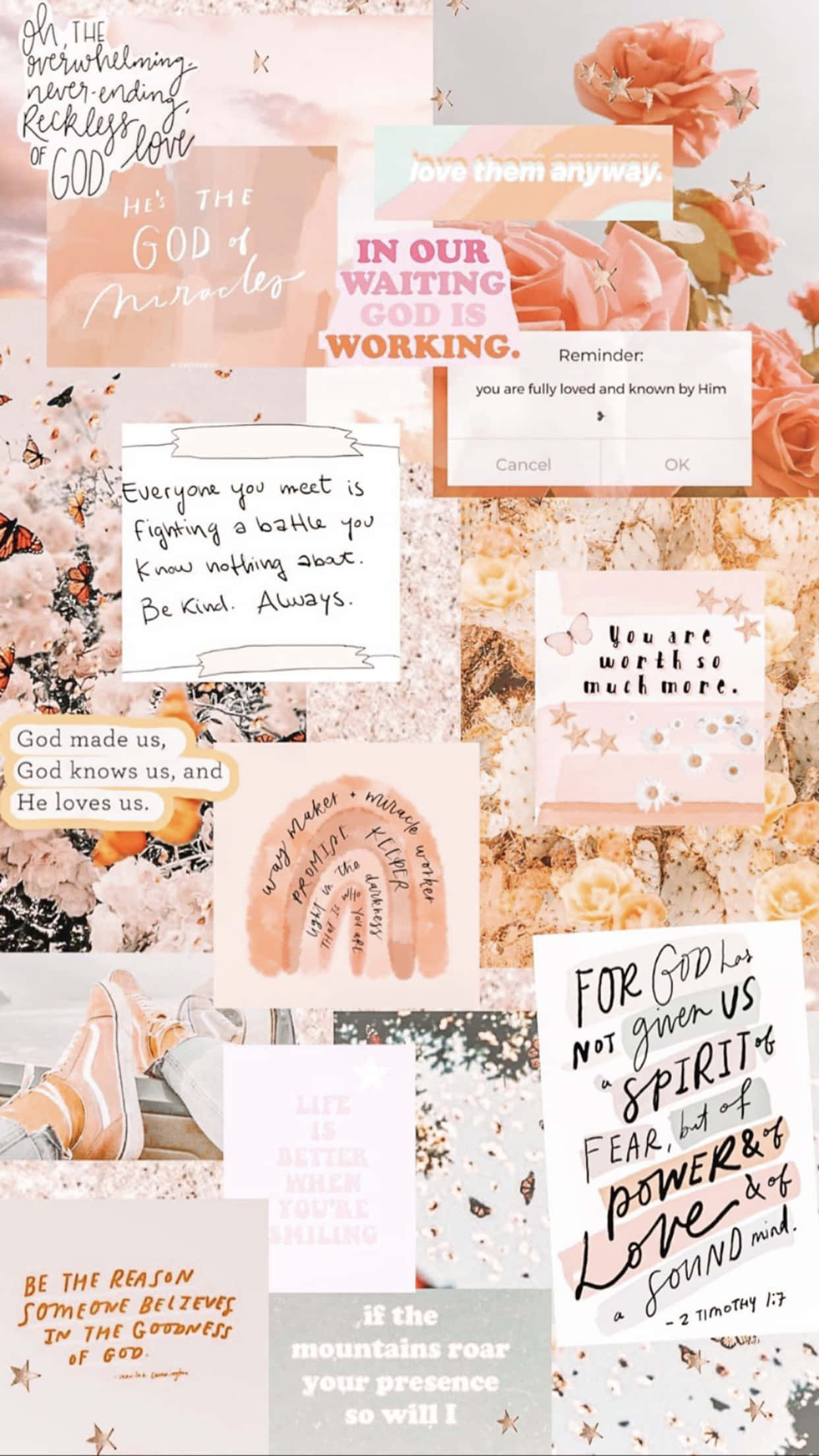 Cool Christian, soft pink, peach, Full HD Phone Wallpaper