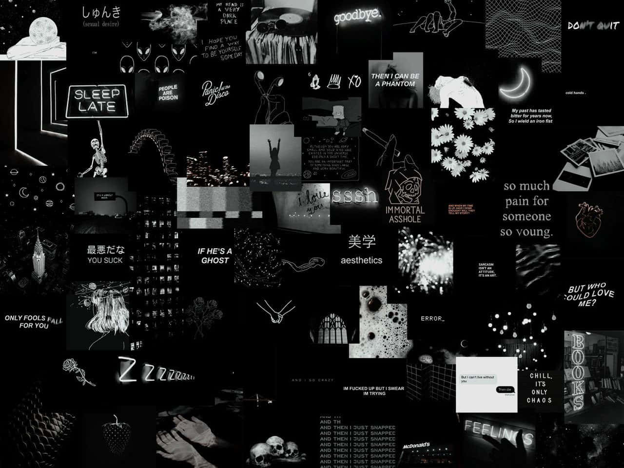 emo aesthetic, text snippets, doodles, HD Desktop Wallpaper