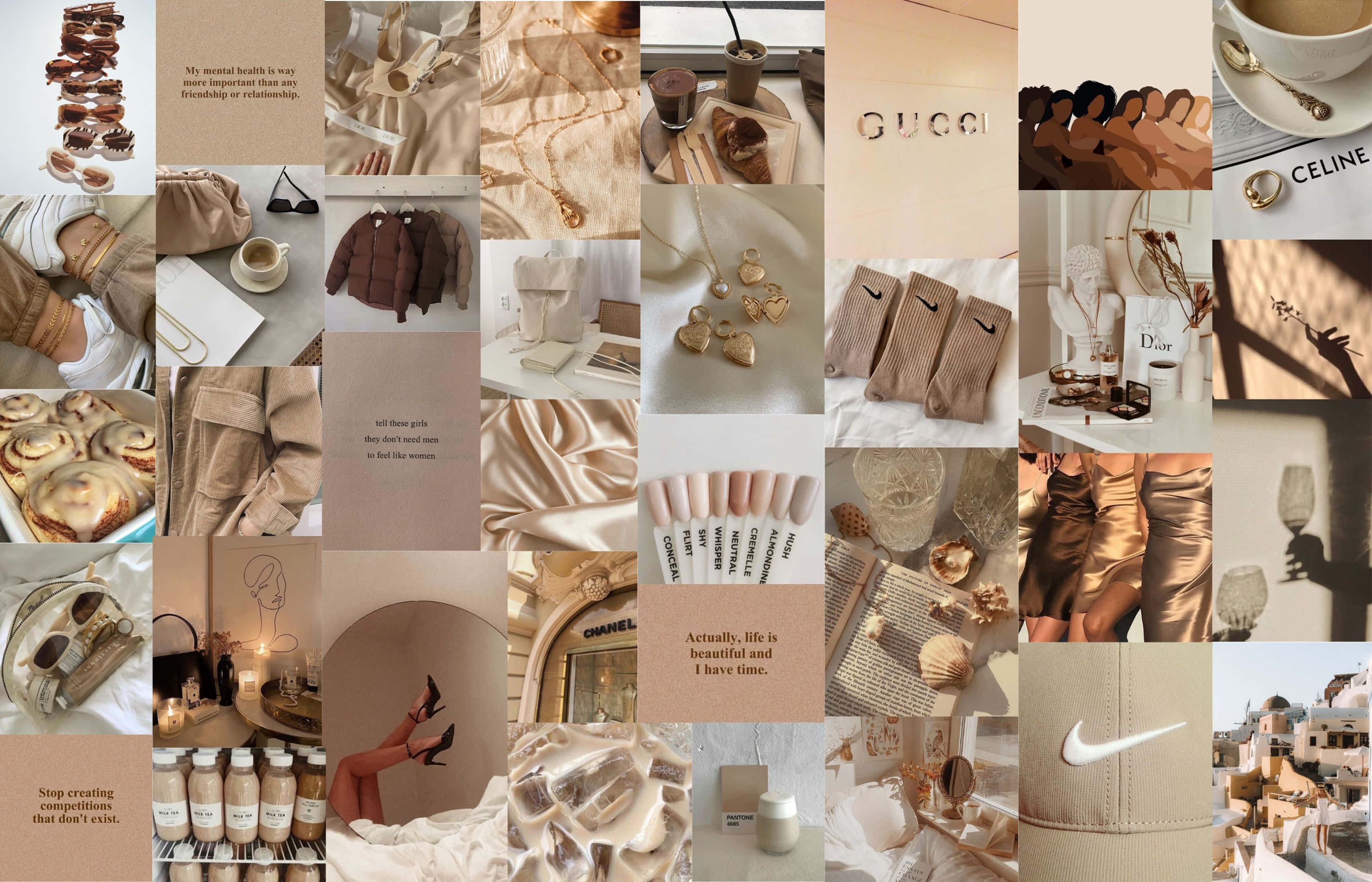beige, luxury lifestyle, fashion accessories, 2K Desktop Wallpaper