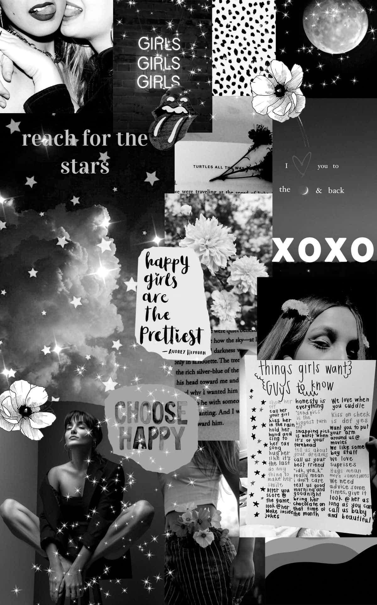 black and white, black background, empowering girl quotes, Full HD Phone Wallpaper