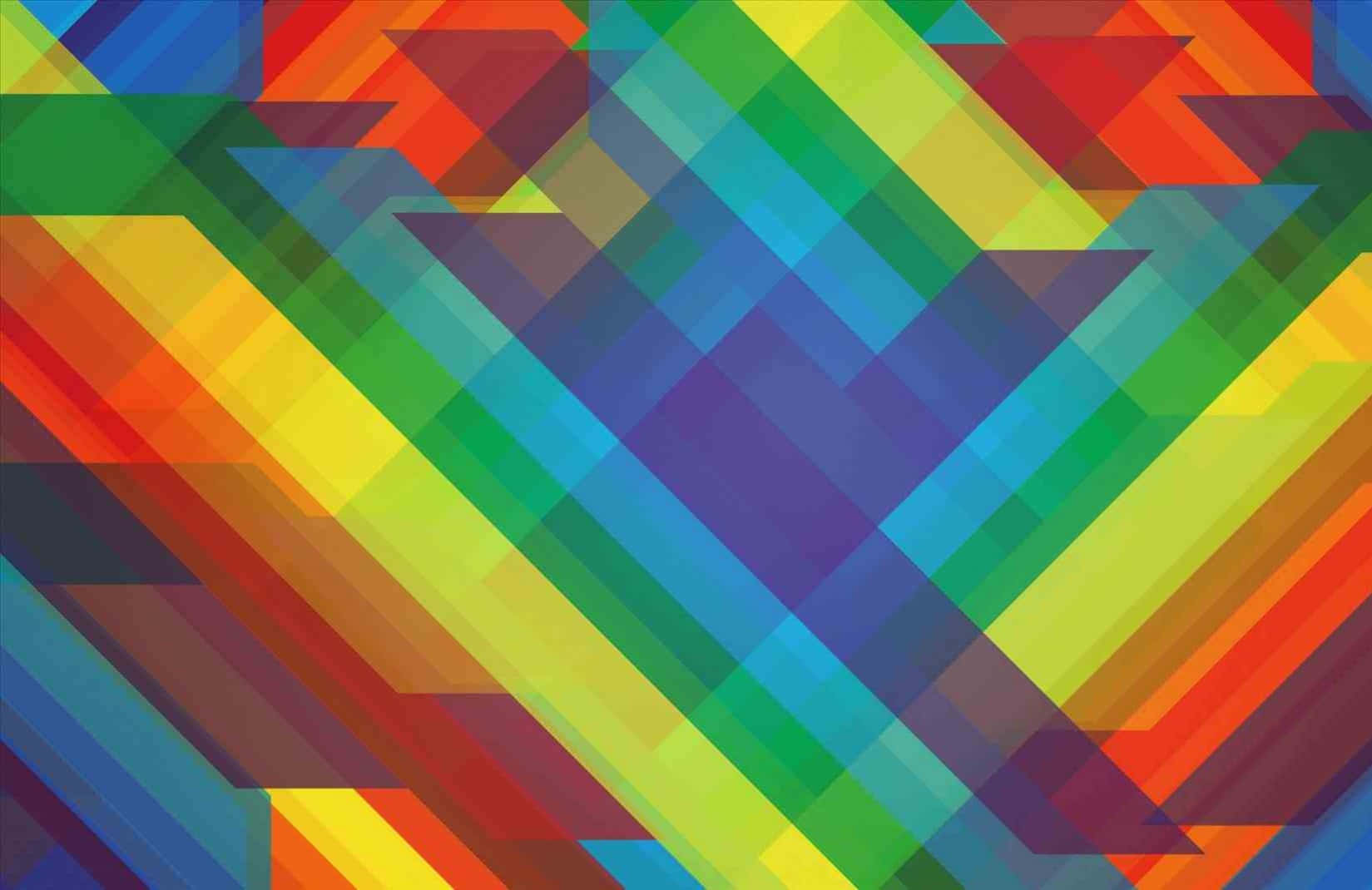Cool Colored, vibrant geometric rainbow stripes, diagonal bands, HD Desktop Wallpaper