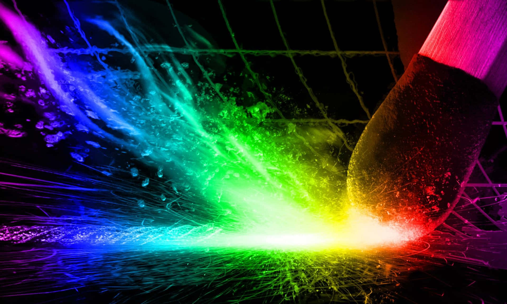matchstick, rainbow explosion, glowing matchstick, Full HD Desktop Wallpaper