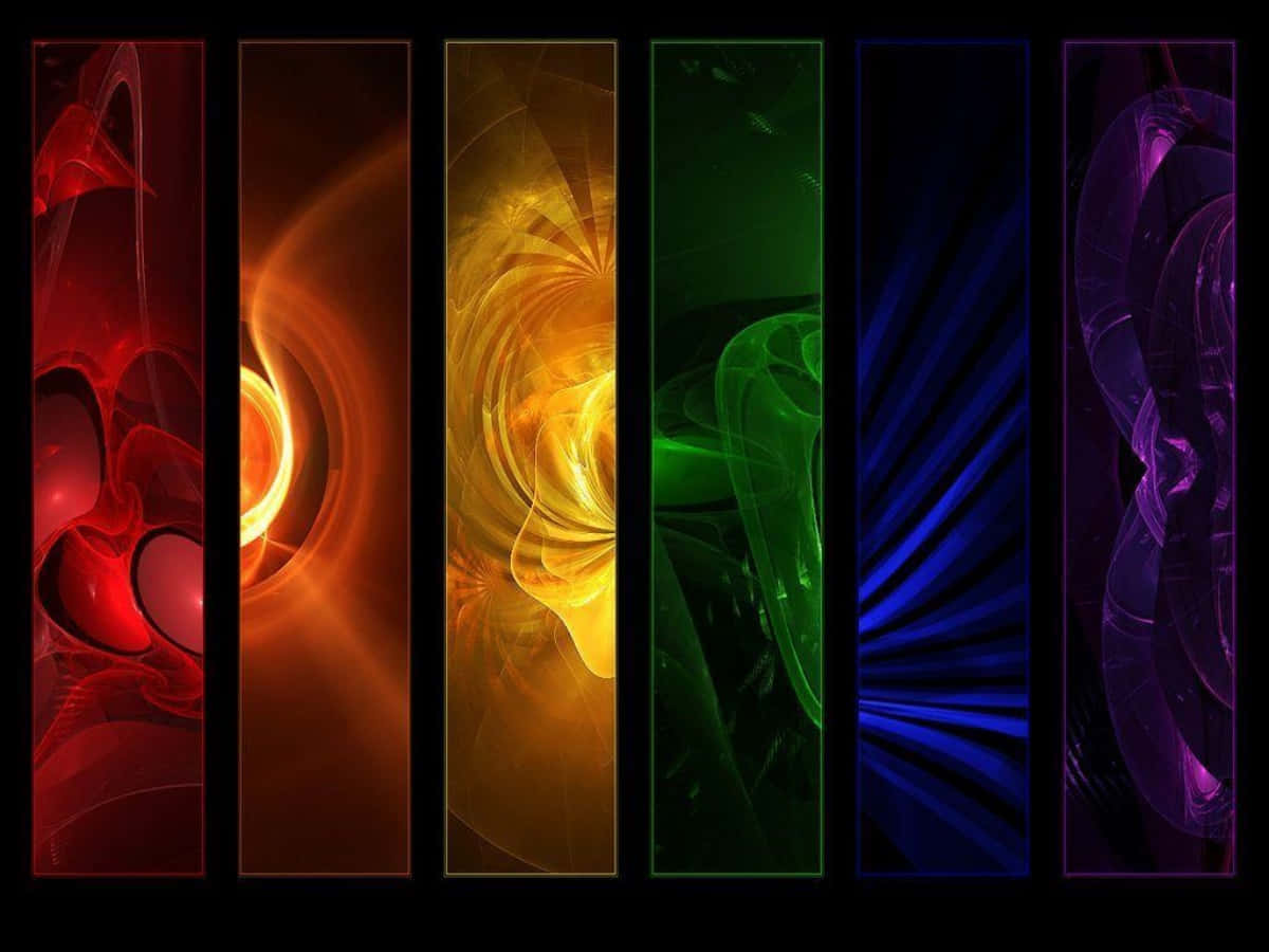 fractal art, red, orange, SD Desktop Wallpaper