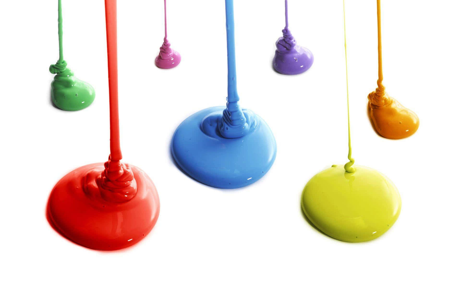 primary paint, secondary paint, glossy puddles, Full HD Desktop Wallpaper