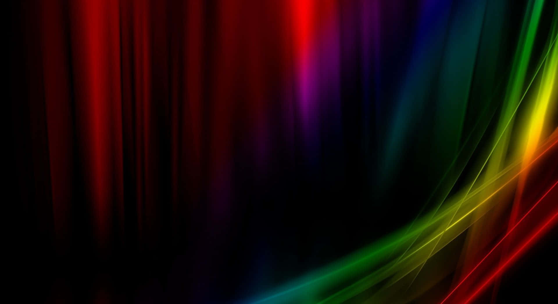 rainbow light streaks, dark background, abstract glow, Full HD Desktop Wallpaper