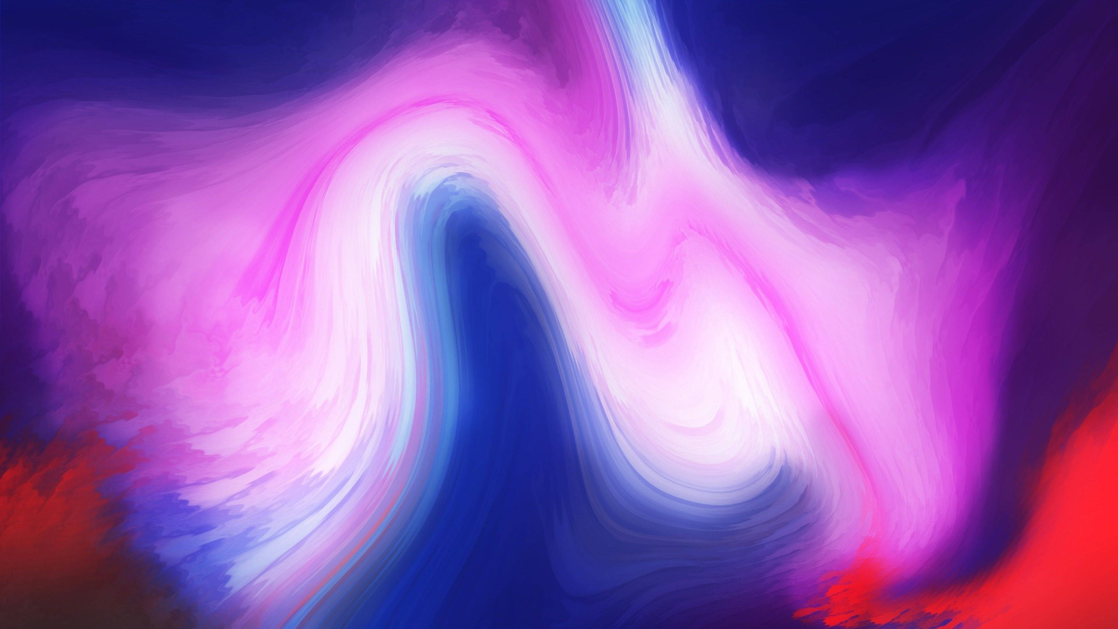 vibrant swirling abstract pattern, pink, blue, 4K Desktop Wallpaper