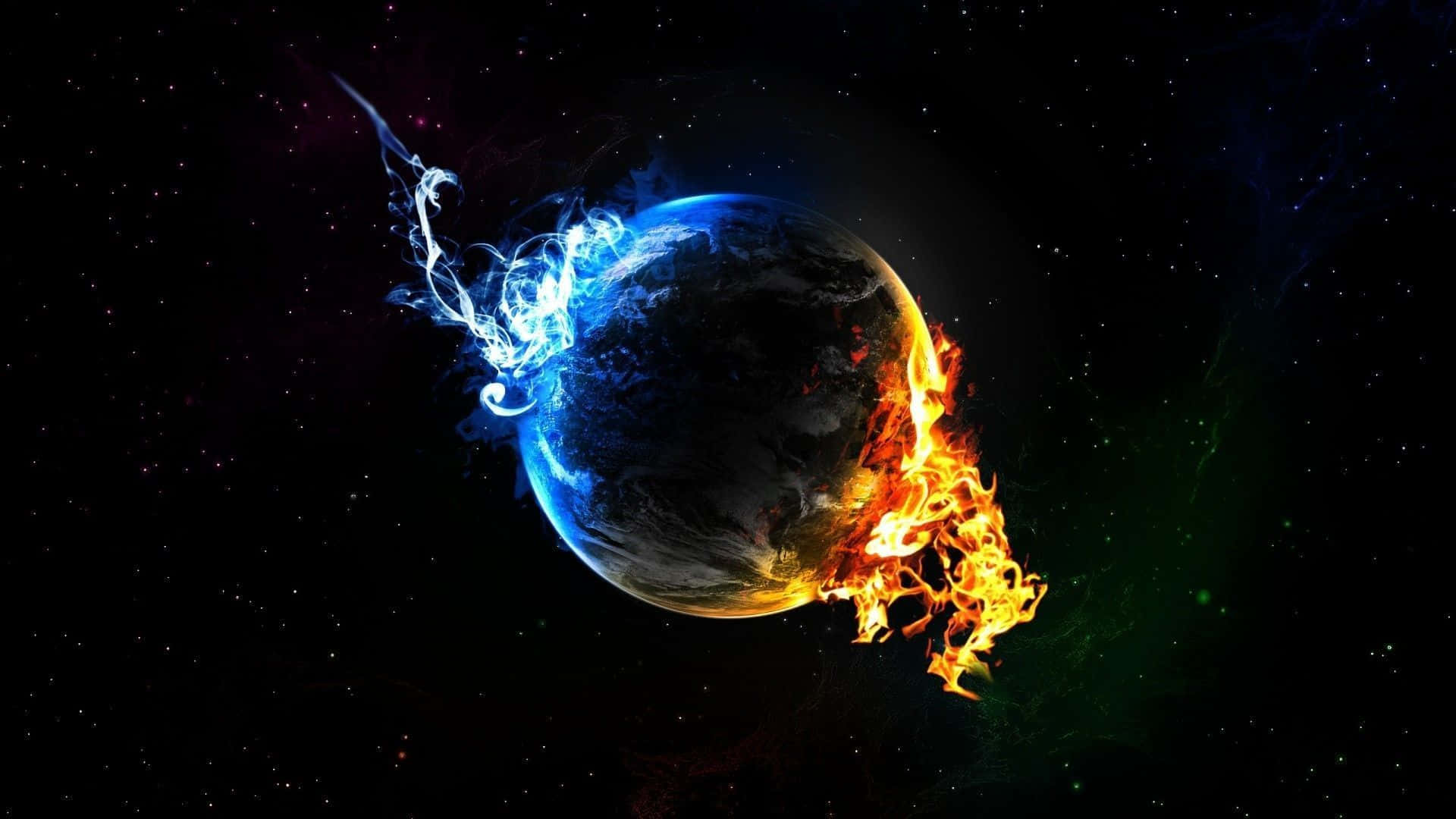 Cool Computer, 1920 x 1080, planet split in half, Full HD Desktop Wallpaper