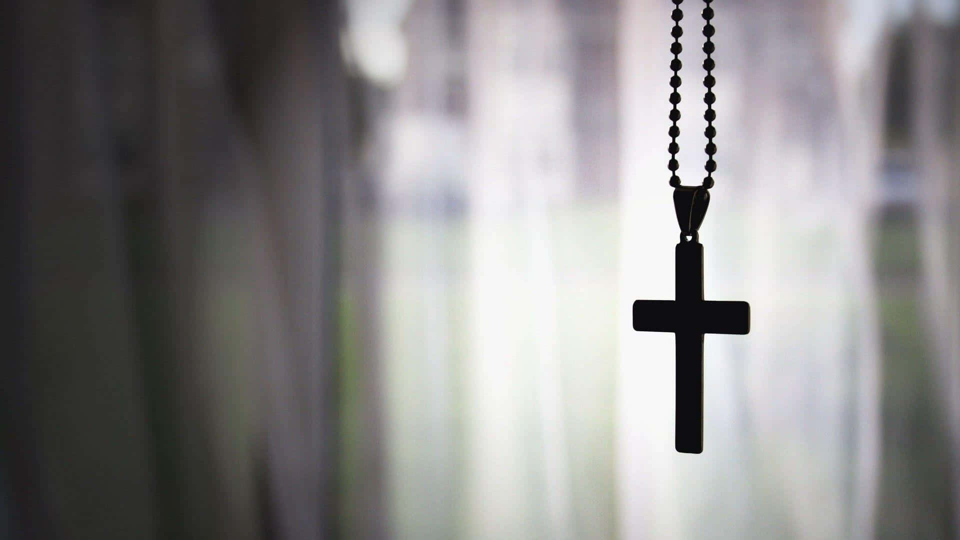cool cross, black cross pendant, silhouette, Full HD Desktop Wallpaper