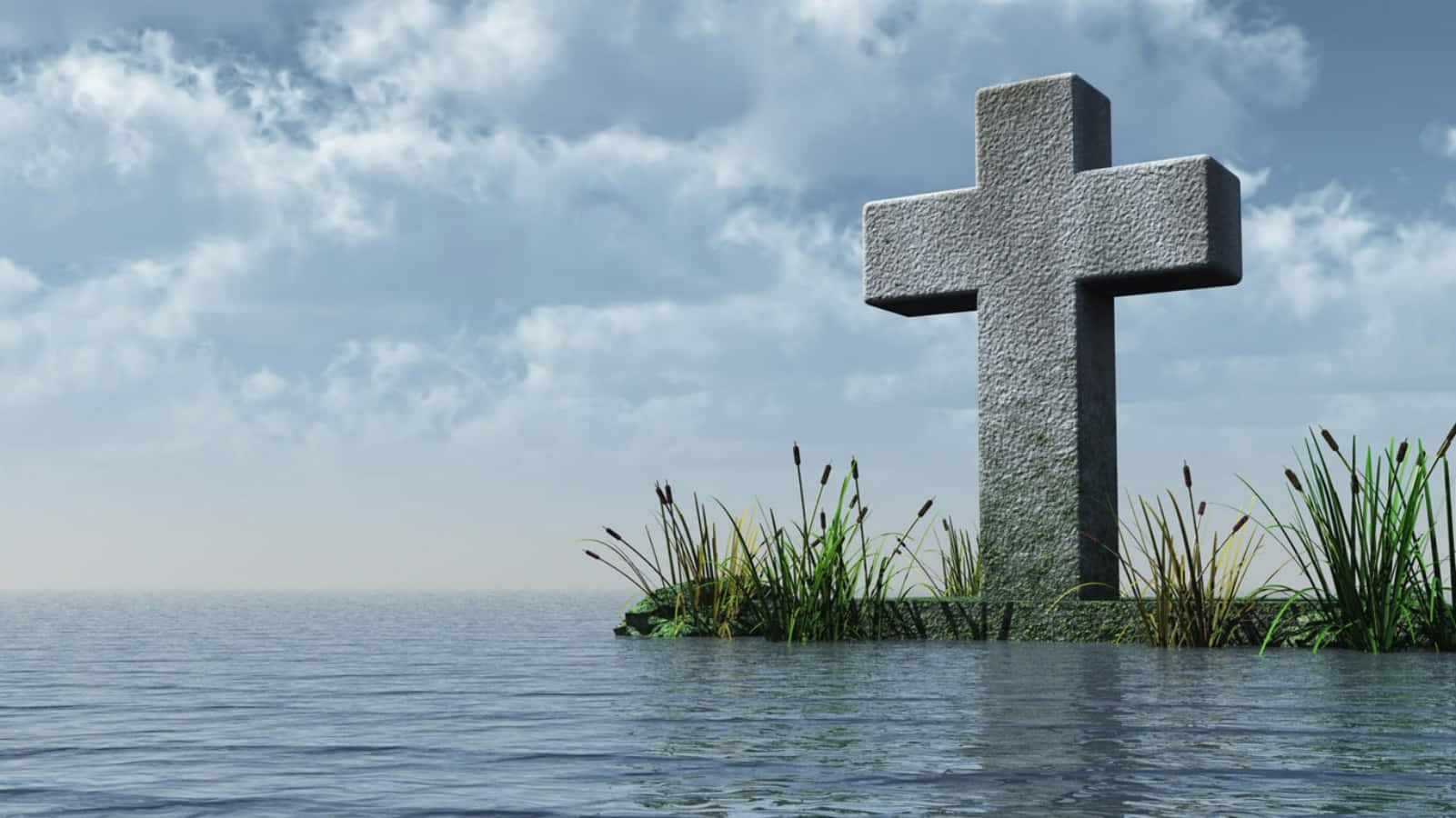 Cool Cross, 1601 x 900, weathered stone cross, HD Desktop Wallpaper