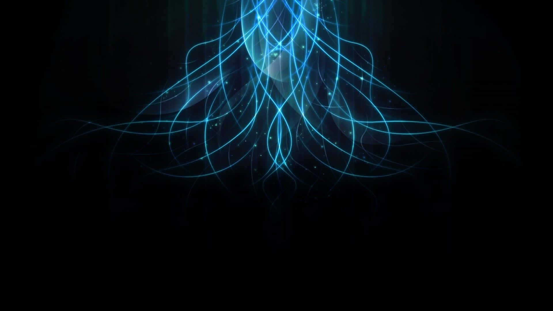 neon arrows, glowing blue neural network, sparkling particles, Full HD Desktop Wallpaper