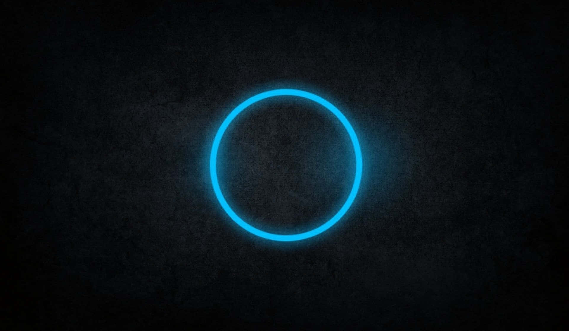 glowing blue neon circle, dark textured wall, minimalist digital-art scene, Full HD Desktop Wallpaper