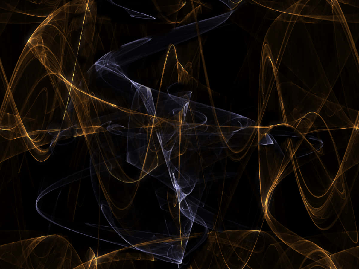 black background, gold and yellow smoke, golden and silver smoke, SD Desktop Wallpaper