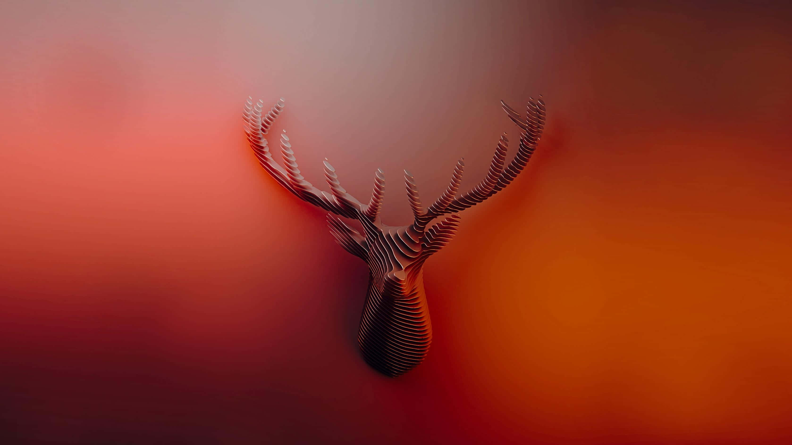 deer, forest, 3d-rendered, 2K Desktop Wallpaper