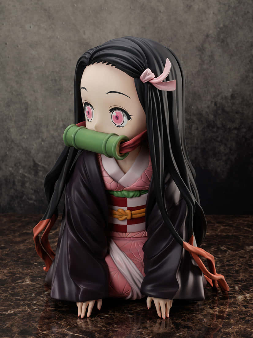 Demon Slayer, half demon, long black hair, SD Phone Wallpaper