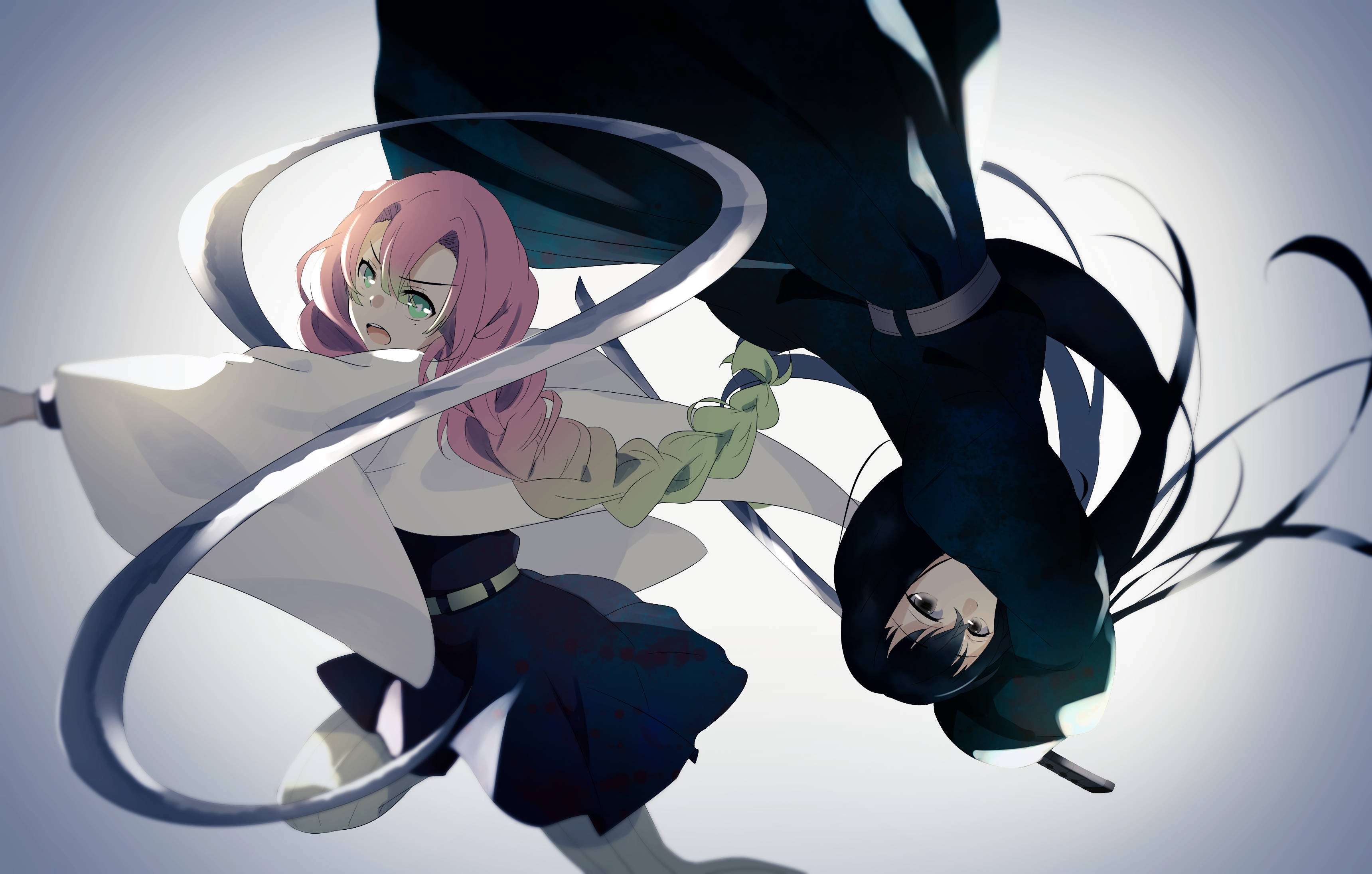 Cool Demon Slayer, anime characters, swords, 2K Desktop Wallpaper