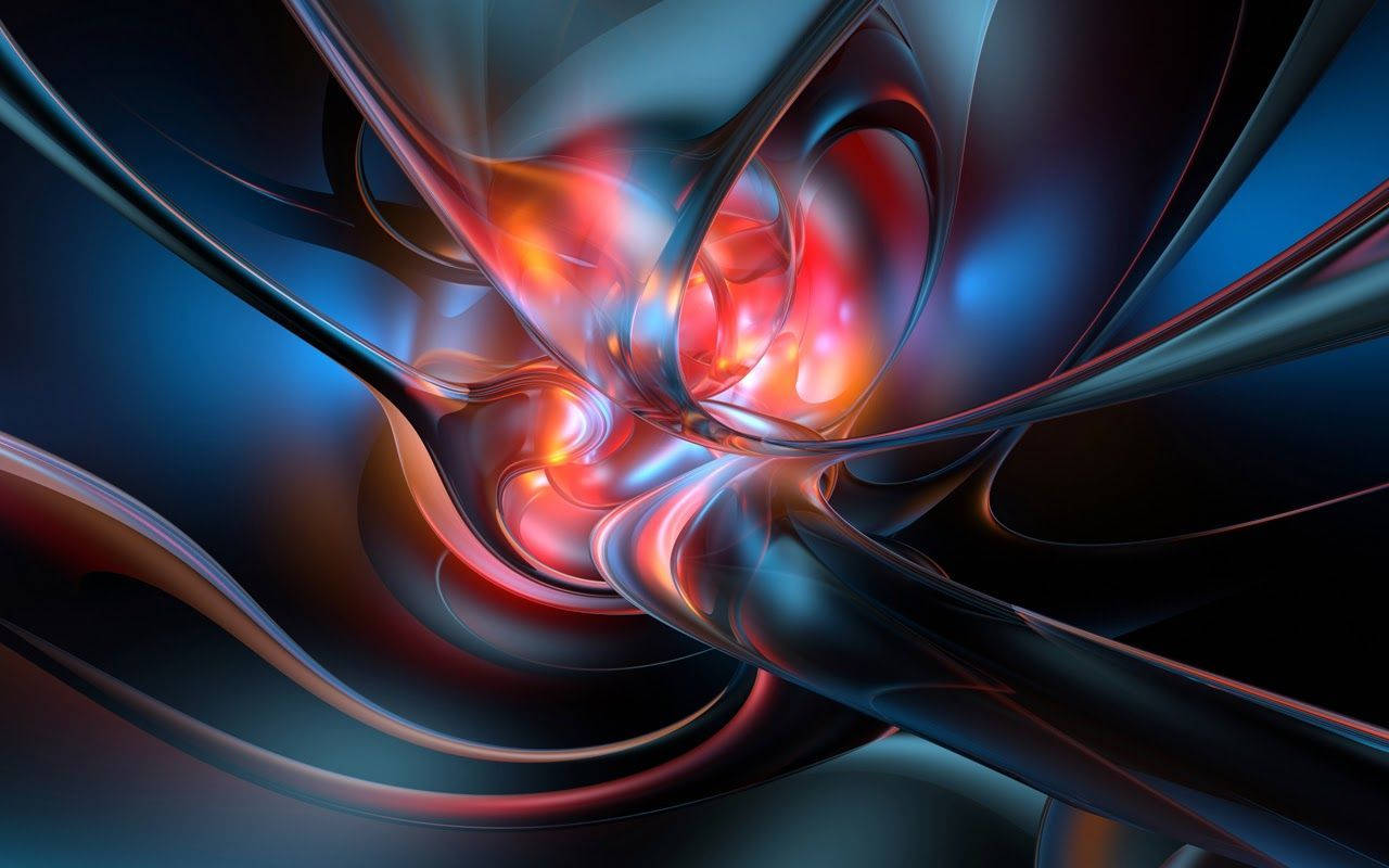 Cool Blue Texture, metallic ribbons, deep blue, HD Desktop Wallpaper