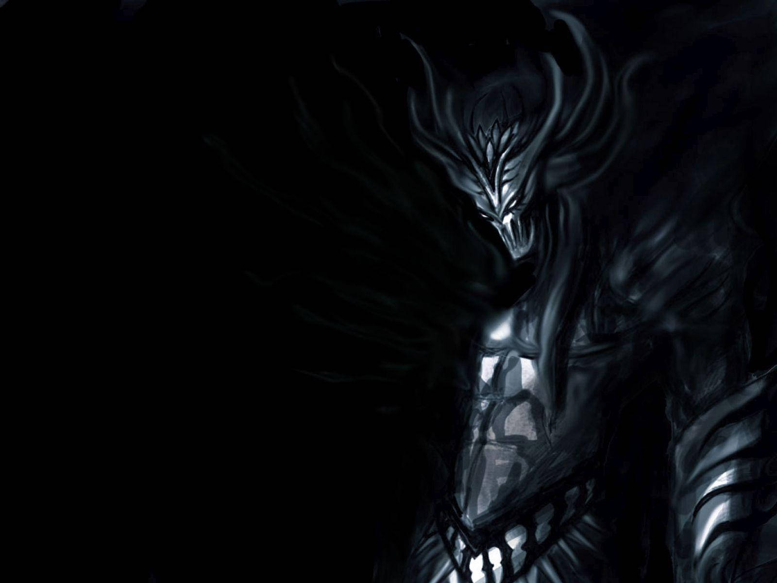 Cool Metallic Devil, dark angel, glowing eyes, HD Desktop Wallpaper