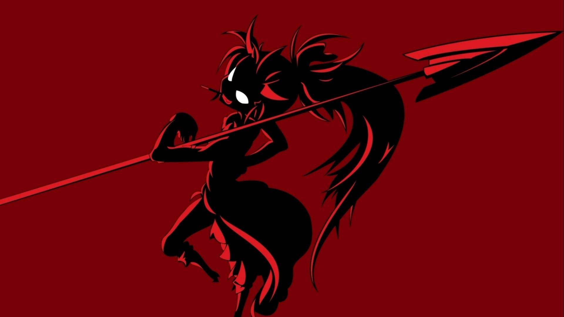 Devil Warrior, spiky hair, glowing white eyes, Full HD Desktop Wallpaper