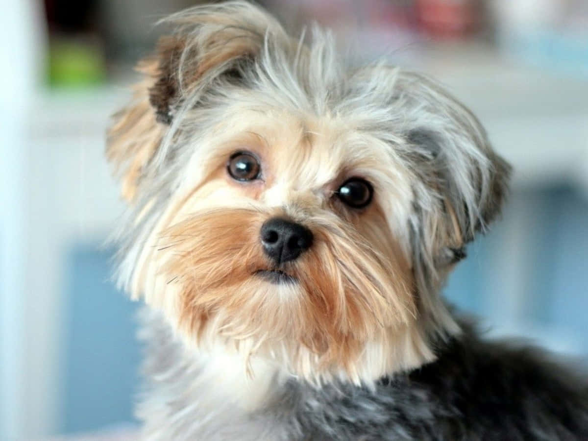 Yorkshire Terrier, fluffy, dark eyes, SD Desktop Wallpaper