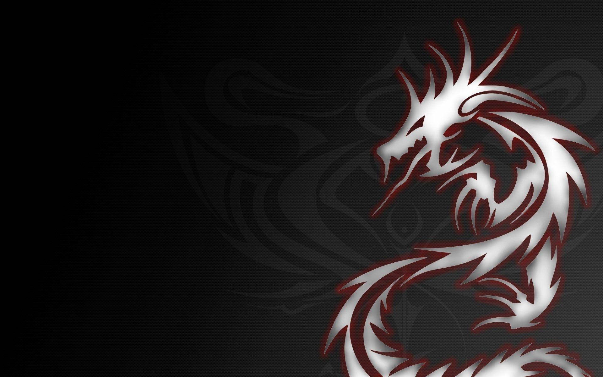 Cool Dragon, silver, red, Full HD Desktop Wallpaper