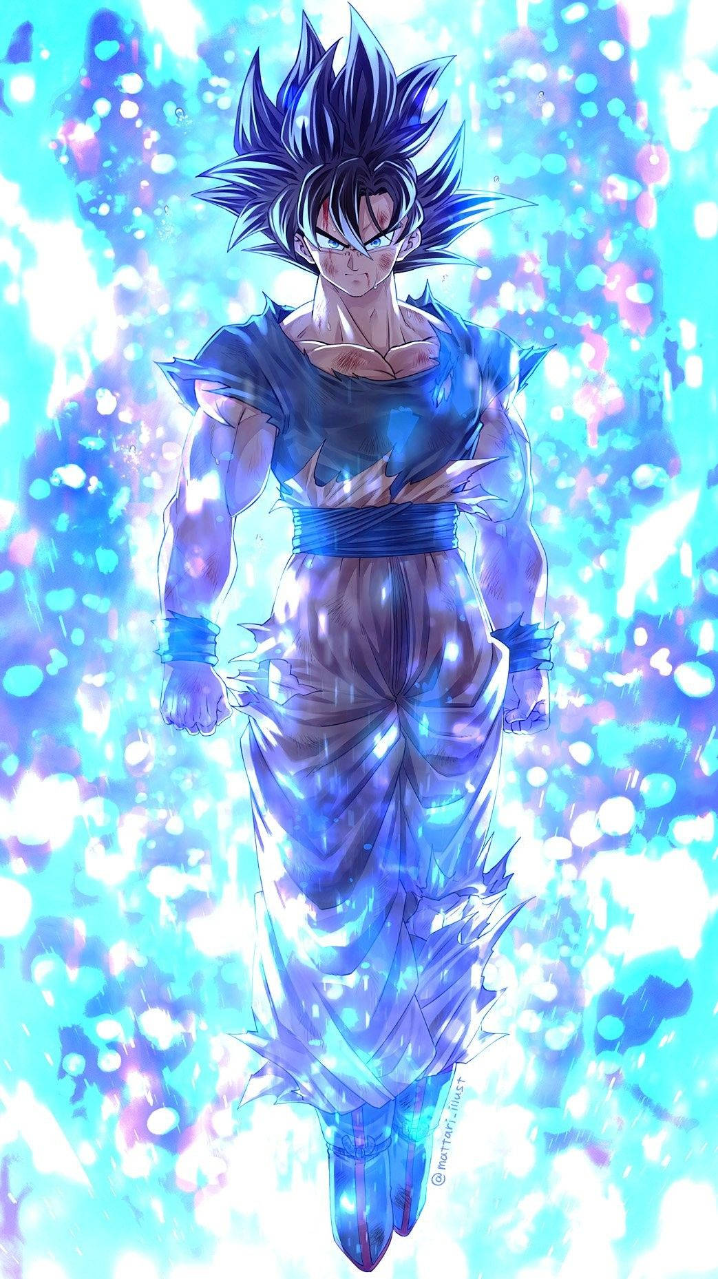 Dragon Ball Z, Cool Blue Art, spiky blue hair, HD Phone Wallpaper