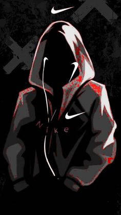 Cool Drip, hoodie, glowing white Nike logos, SD Phone Wallpaper