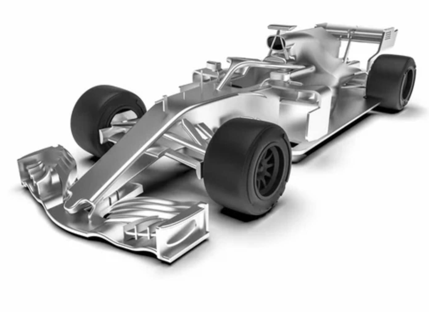 shiny f1 4k, sleek silver formula one race car, black tires, HD Desktop Wallpaper