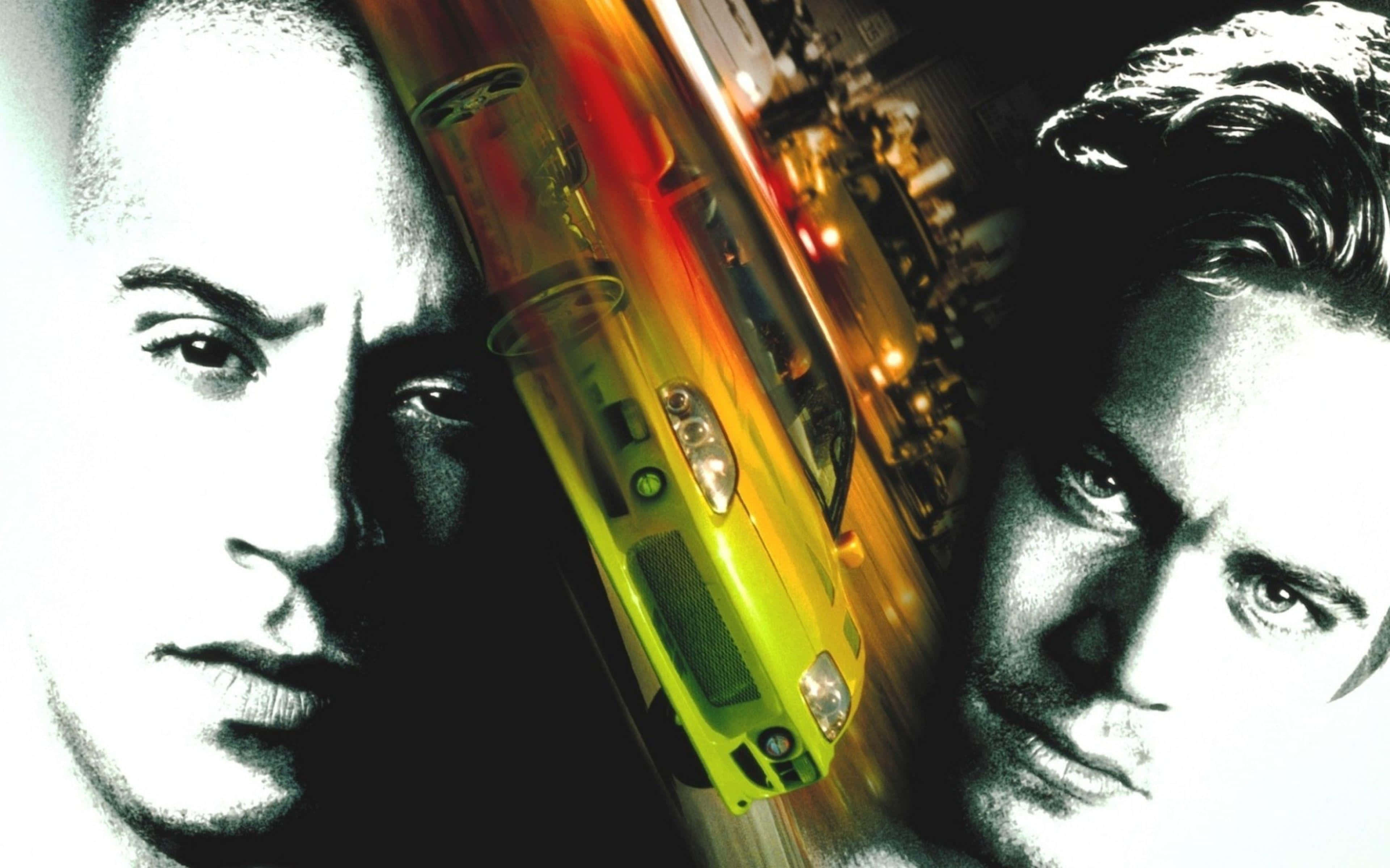 Fast And Furious, neon yellow car, city street, 4K Desktop Wallpaper