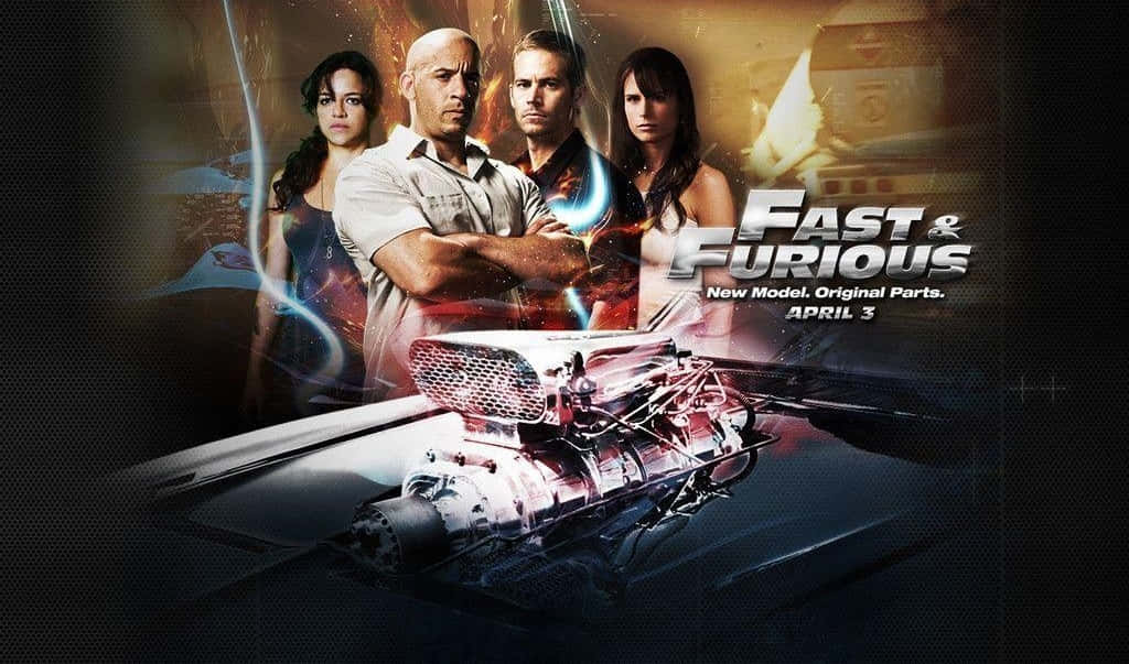 Fast And Furious, glowing engine, fiery energy effects, SD Desktop Wallpaper