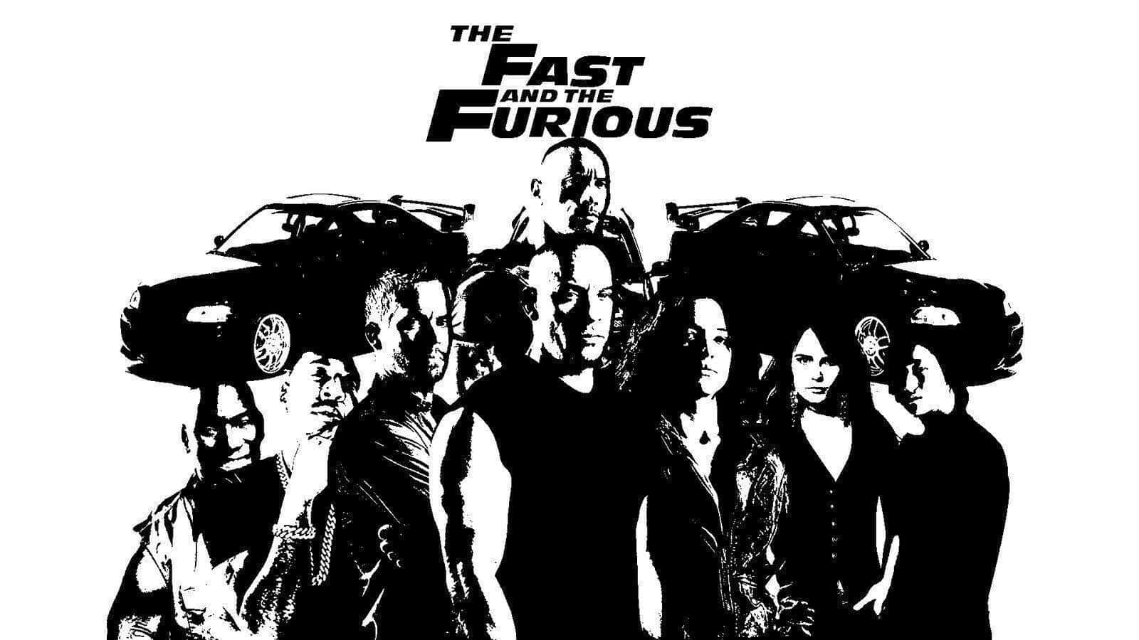 The Fast and the Furious, Black and white, poster, HD Desktop Wallpaper