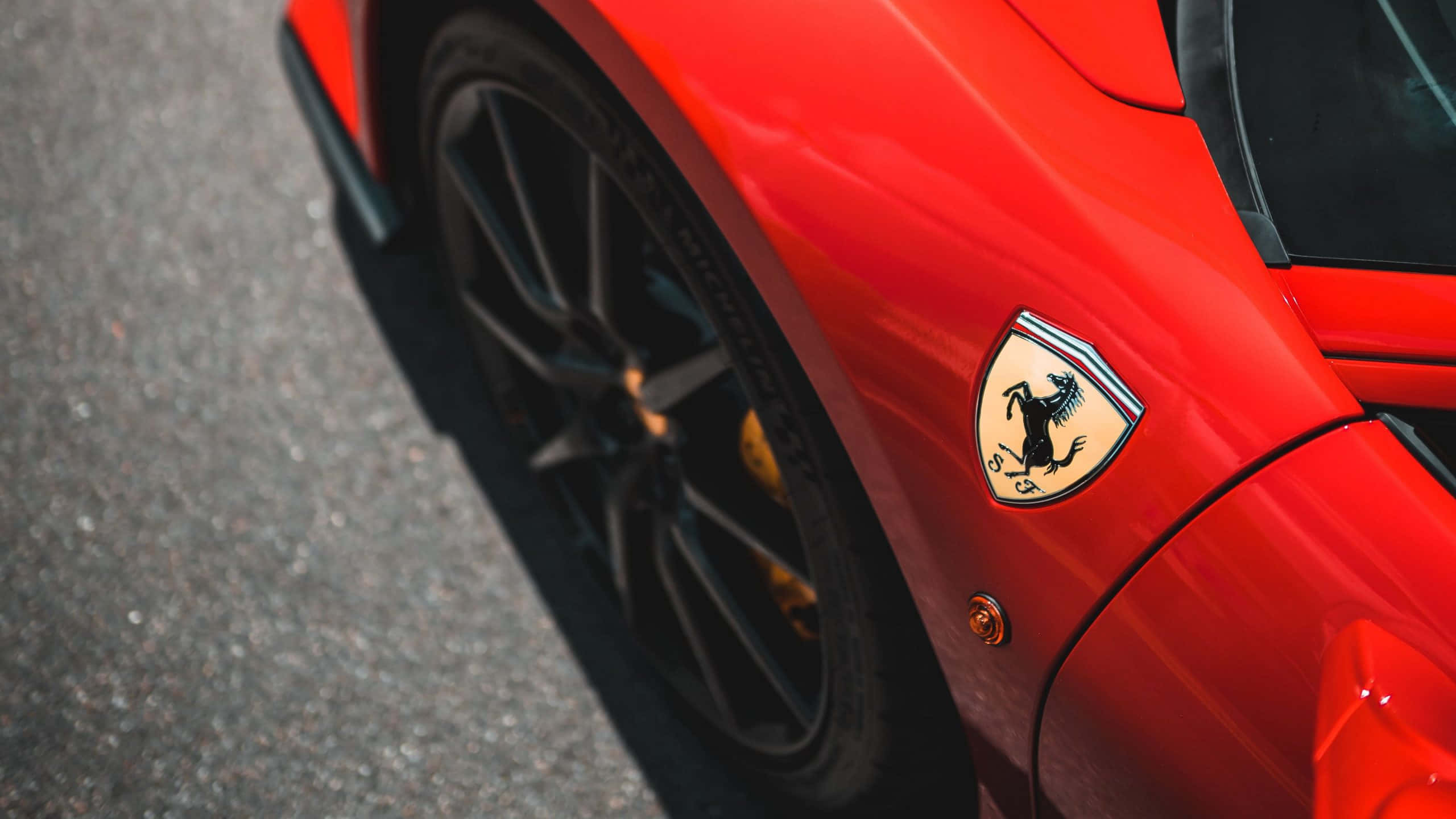 Ferrari, prancing horse emblem, vibrant red, 2K Desktop Wallpaper