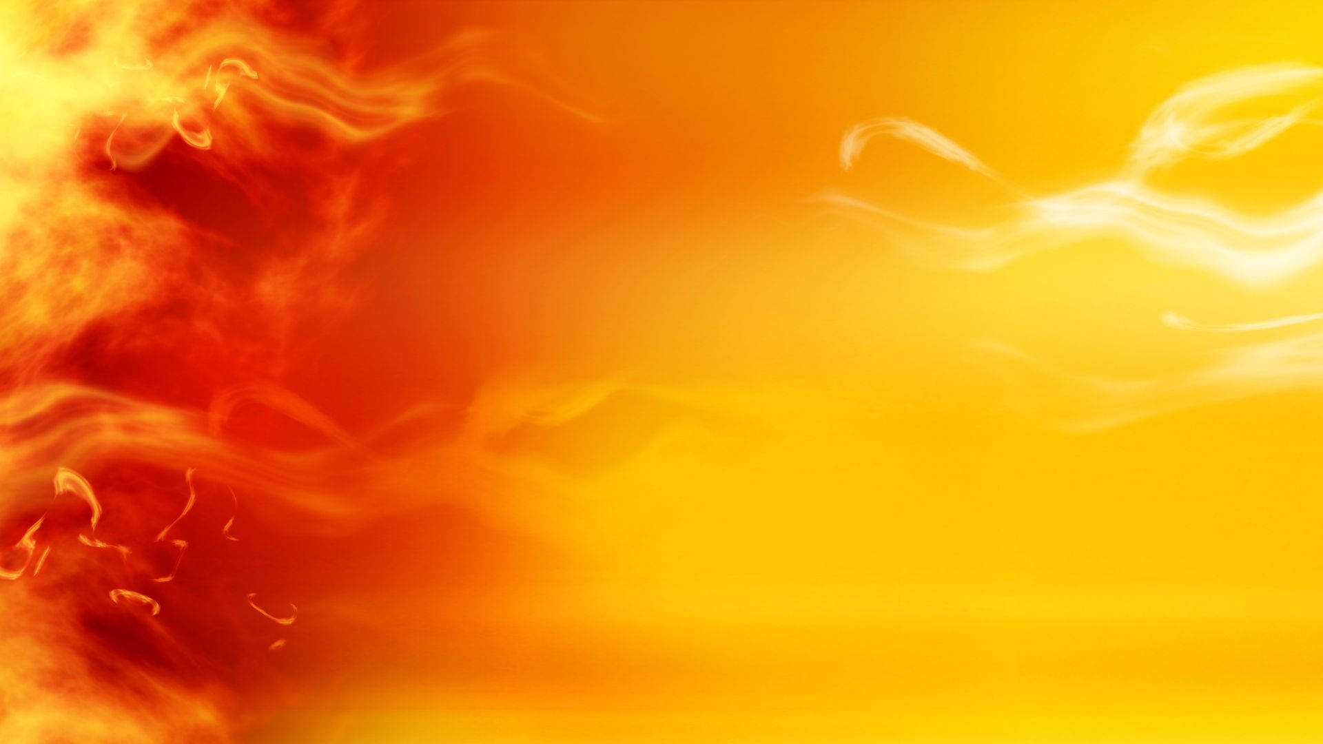 Smoke Fire Heat, fiery orange, golden yellow, Full HD Desktop Wallpaper