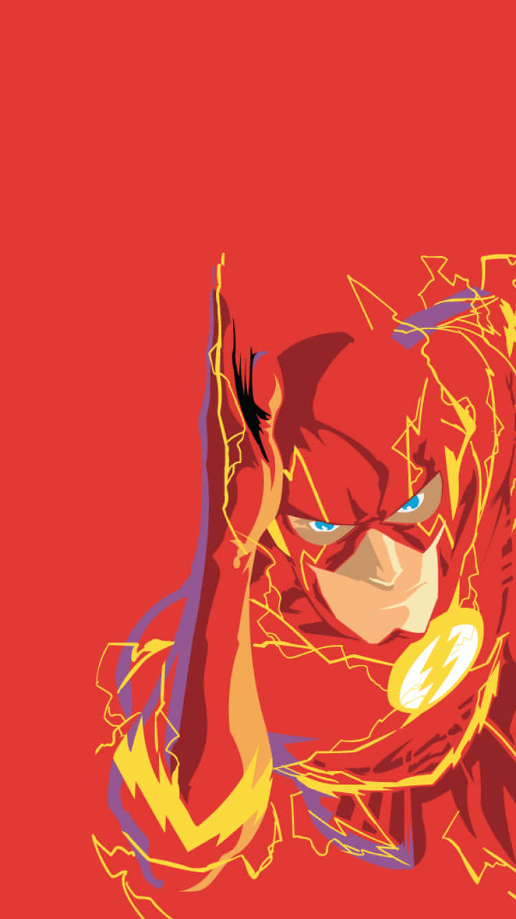 Flash, lightning bolts, red background, HD Phone Wallpaper