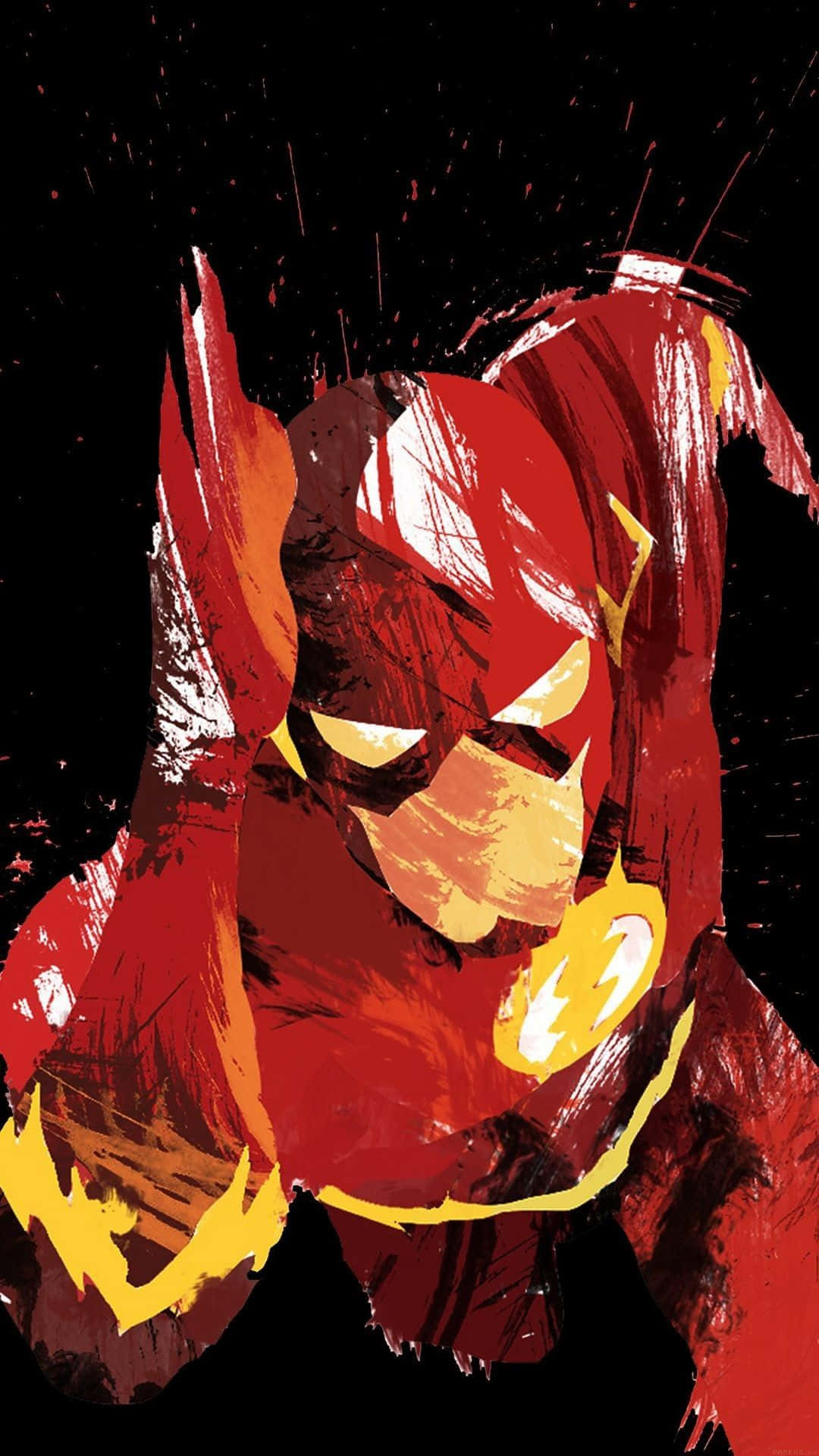 The Flash, red suit, yellow lightning bolt, Full HD Phone Wallpaper