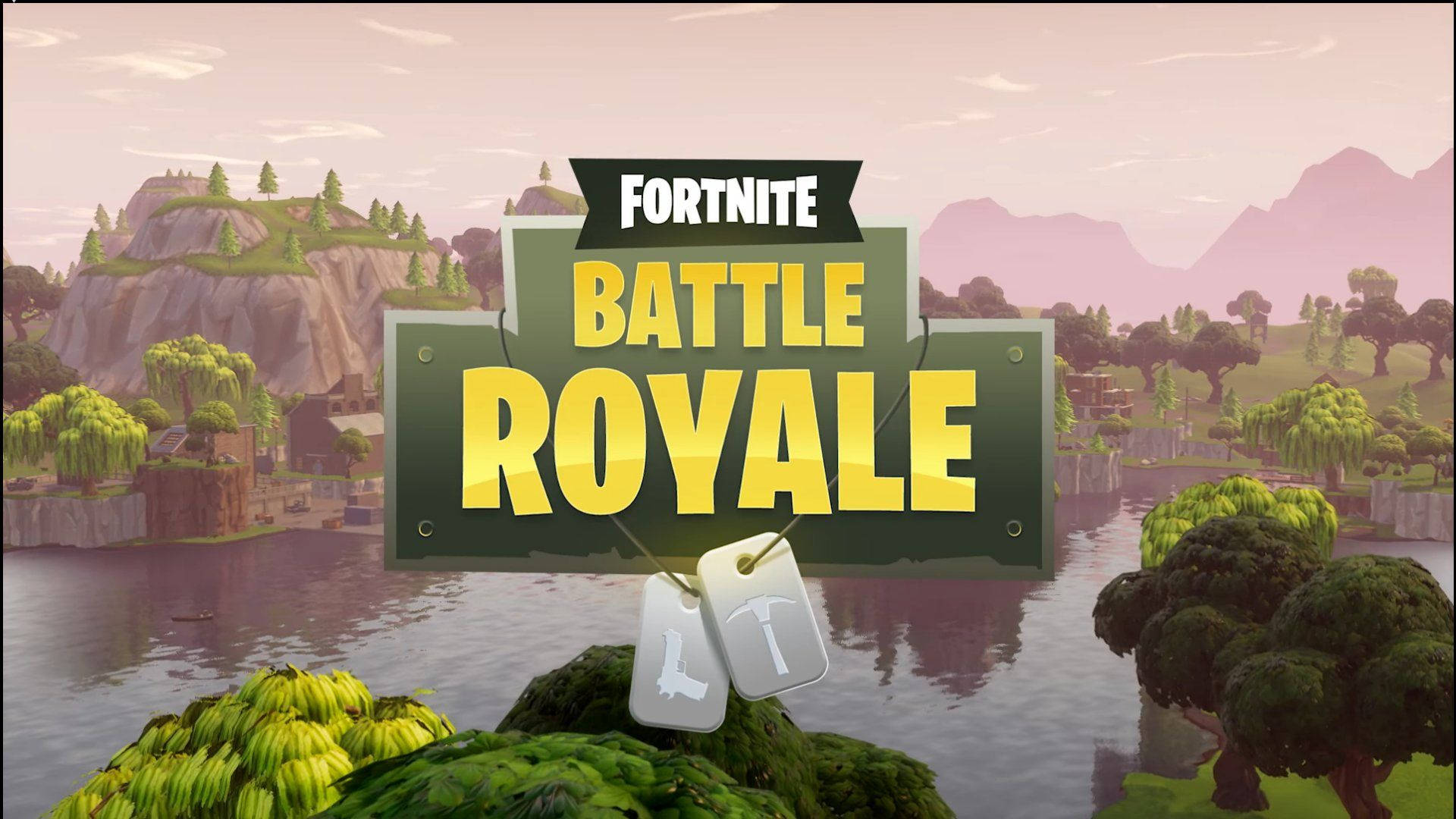 Fortnite Battle Royale, serene island landscape, mountains, Full HD Desktop Wallpaper