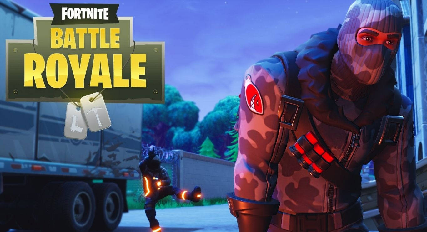 Fortnite Battle Royale, camouflage gear, truck, HD Desktop Wallpaper