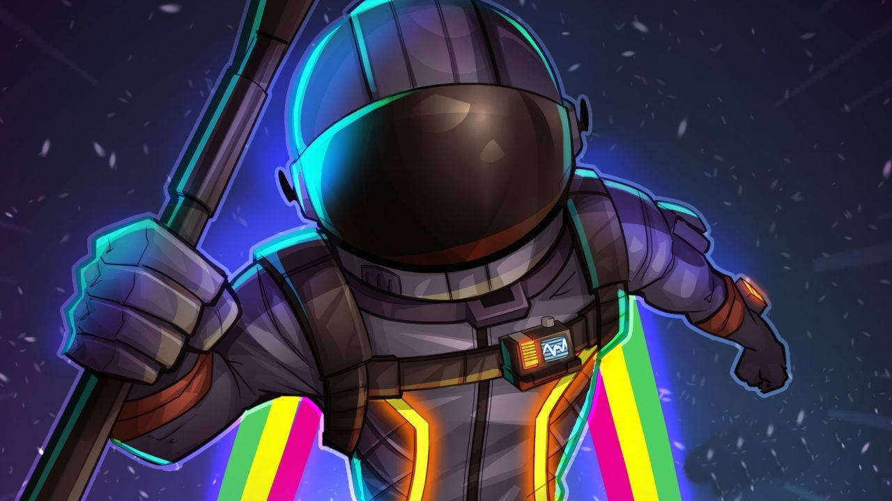 Fortnite Battle Royale, astronaut, glowing suit, HD Desktop Wallpaper