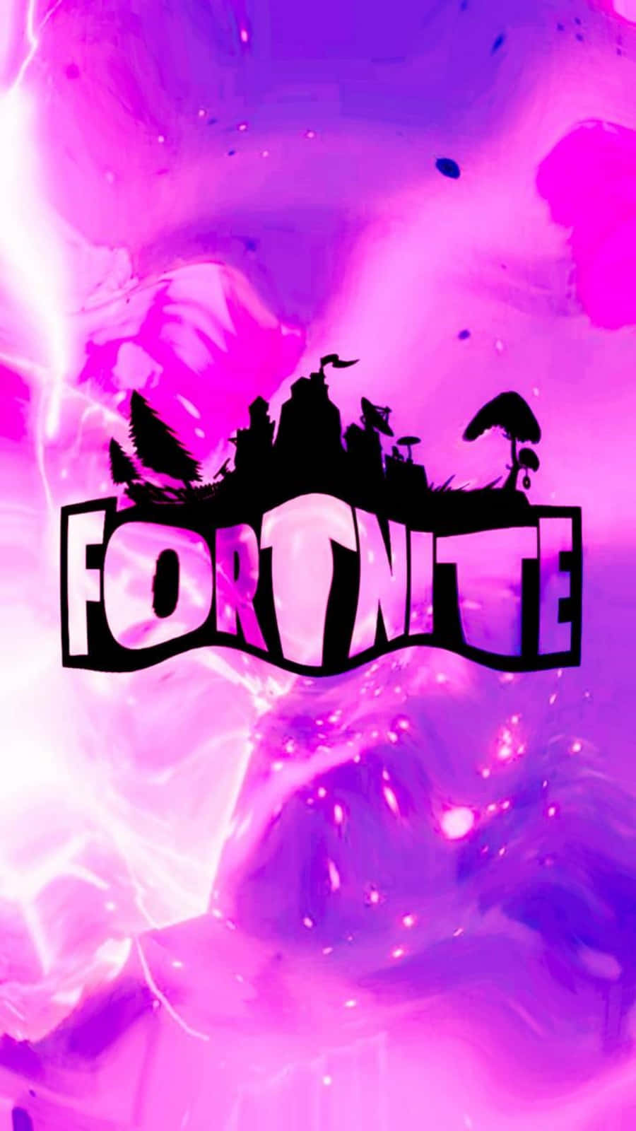 Fortnite, purple energy, glowing pink, HD Phone Wallpaper