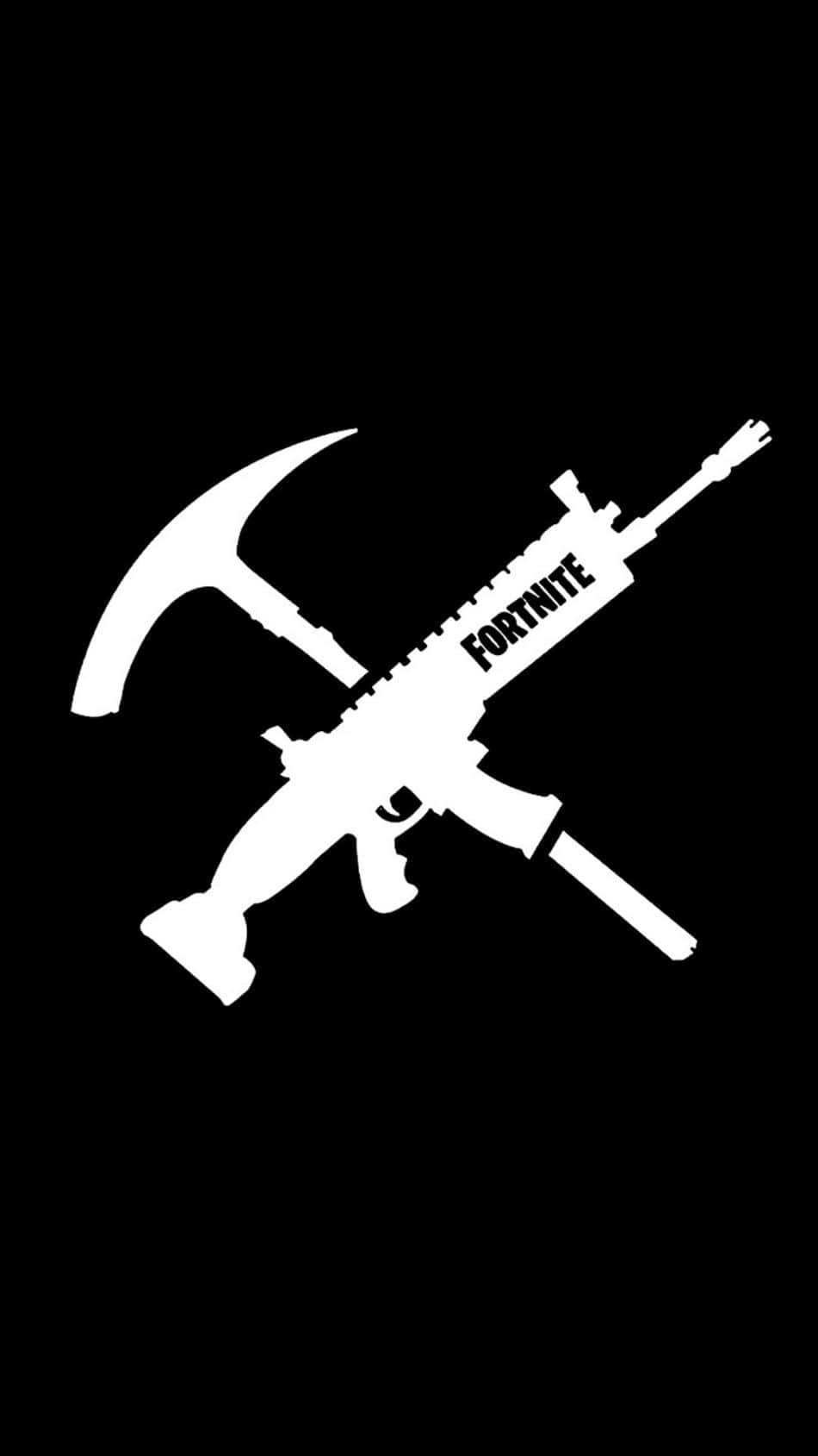 Fortnite, pickaxe, assault rifle, HD Phone Wallpaper